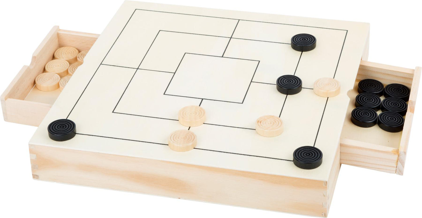 Spiele Set Schach, Dame und Mühle