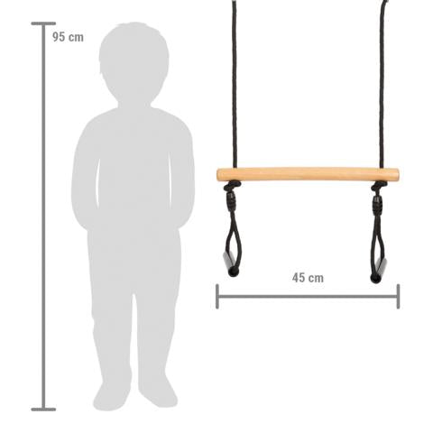 Trapezschaukel mit Turnringen Black Line